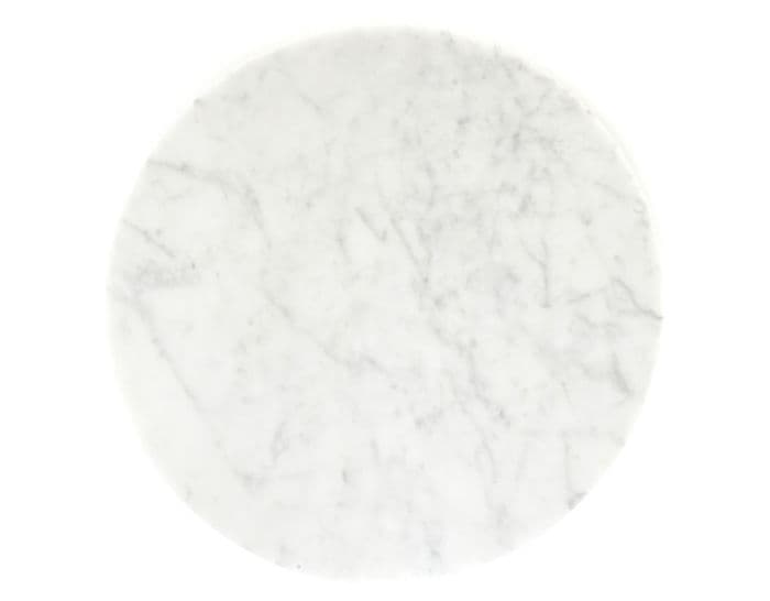 trio round coffee table with marble top 754mm