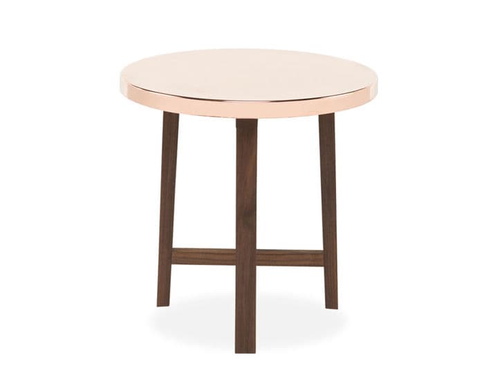trio side table with copper top 754sp