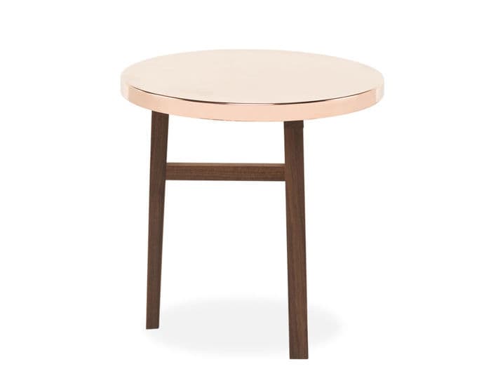 trio side table with copper top 754sp