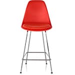 eames molded plastic stool with seat pad