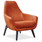 enzo lounge chair with wood base