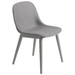 fiber side chair with wood base