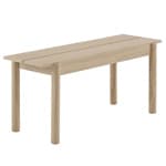 linear wood bench