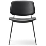 soborg upholstered seat & back chair with metal base