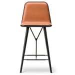 spine wood base stool with back