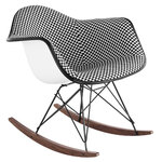 eames upholstered armchair with rocker base by Eames for Herman Miller