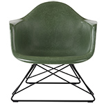 eames molded fiberglass armchair with low wire base by Eames for Herman Miller