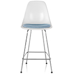 eames fiberglass stool with seat pad by Eames for Herman Miller