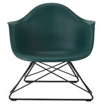 eames molded plastic armchair with low wire base by Eames for Herman Miller