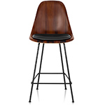 eames wood stool with seat pad by Eames for Herman Miller