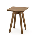 risom outdoor square side table by Jens Risom for Knoll