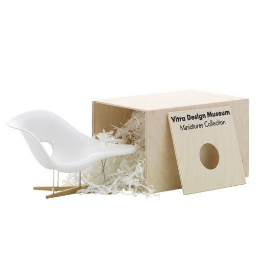 miniature eames la chaise by Eames for Vitra.
