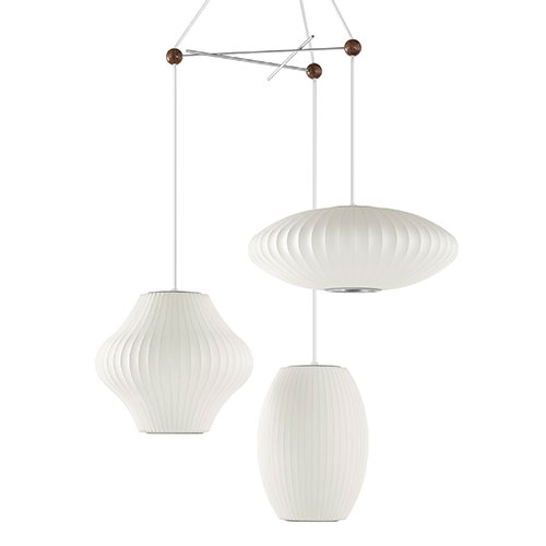 nelson triple bubble lamp fixture by George Nelson for Herman Miller