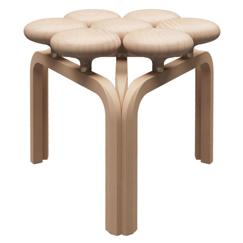 utzon stool by Jørn Utzon for Fritz Hansen