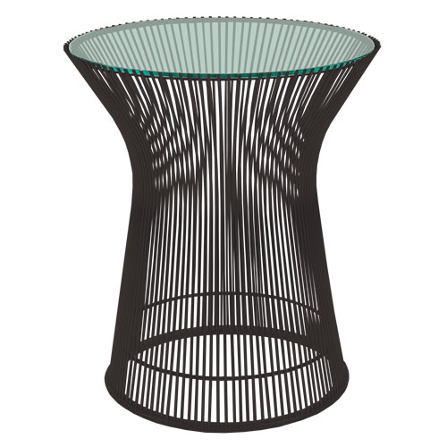 platner bronze side table by Warren Platner for Knoll