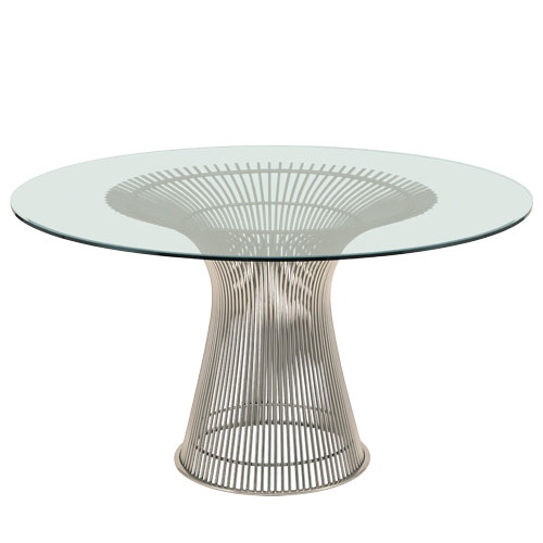 platner nickel dining table by Warren Platner for Knoll